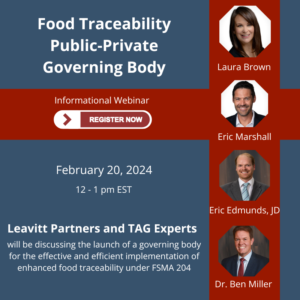 Food Traceability - Public-Private Governing Body