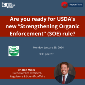 Are you ready for USDA's new "Strengthening Organic Enforcement" (SOE) rule?