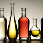 Bottles filled with liquid