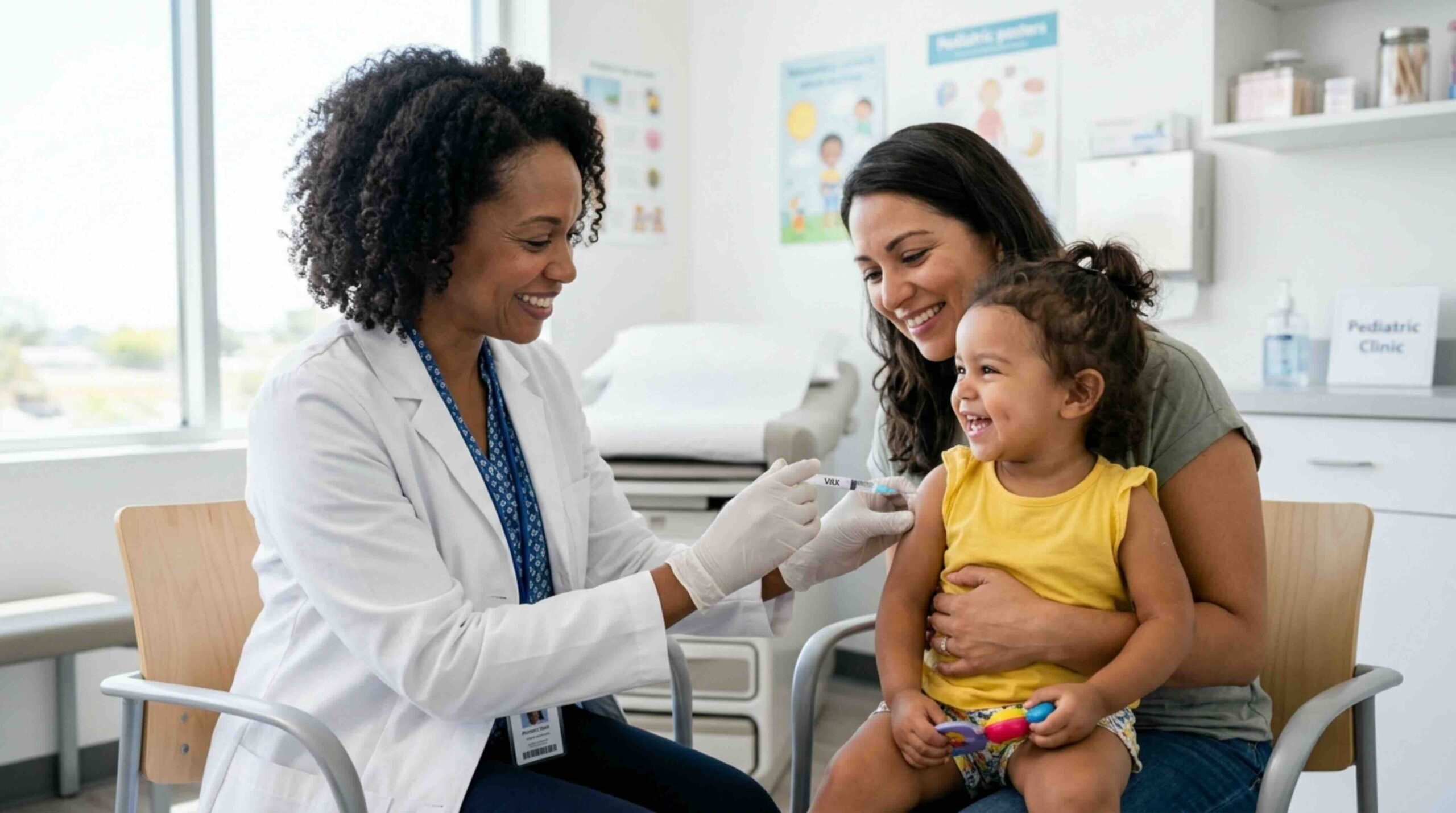 Child getting a vaccine