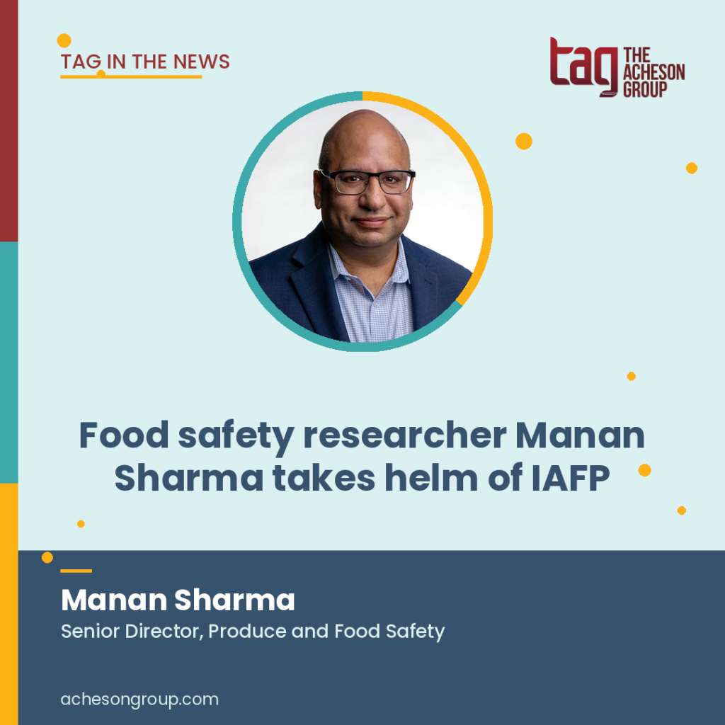 Food safety researcher Manan Sharma takes helm of IAFP