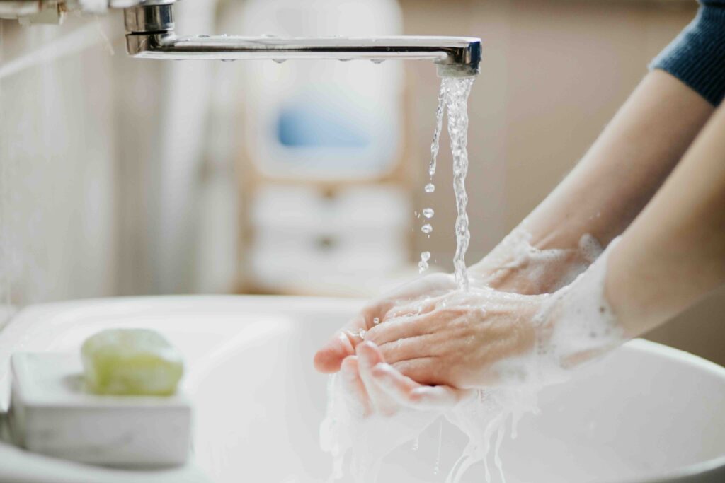 Washing hands